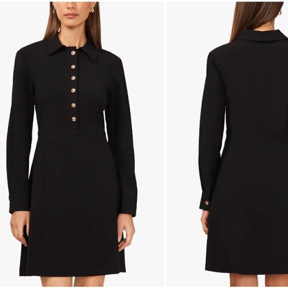 HALOGEN Womens Button Front Long Sleeve Shirtdress Maroon Size L NEW - Picture 6 of 6